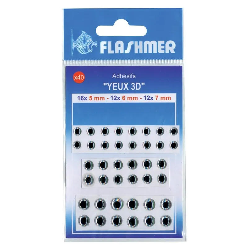 Authentique YEUX À COLLER FLASHMER 3D