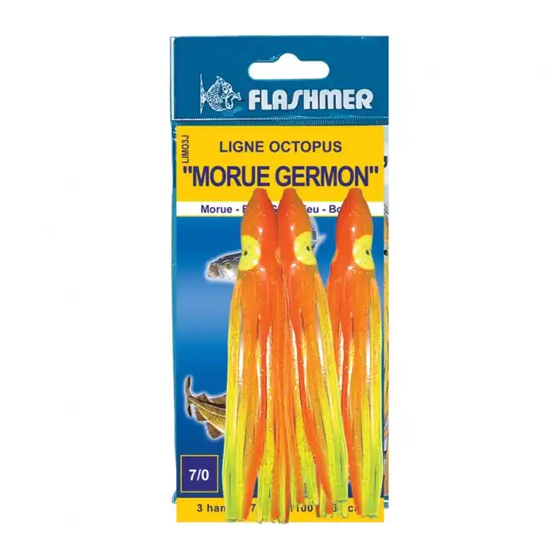 Livraison Gratuite BAS DE LIGNE FLASHMER MORUE GERMON 7/0