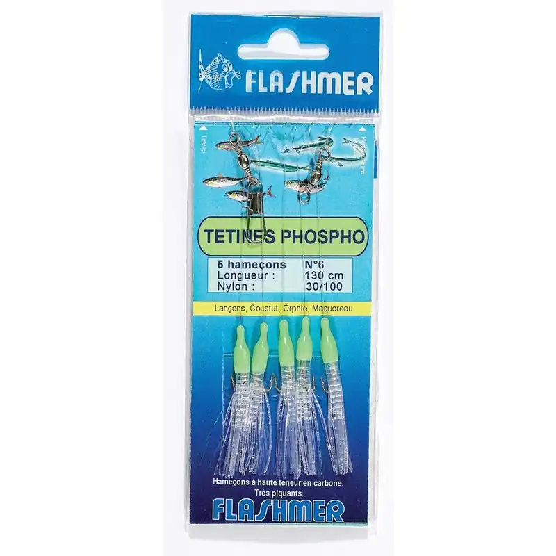 BAS DE LIGNE FLASHMER TÉTINES PHOSPHO Nouvel Arrivage