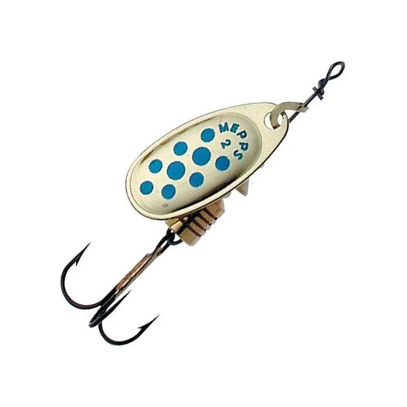 Cuiller Tournante MEPPS Comet Or/Point Bleu Promotion Saisonnière