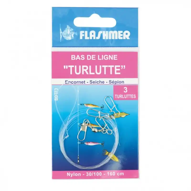 BAS DE LIGNE FLASHMER TURLUTTE FIXE 2 POTENCES Prix Promo