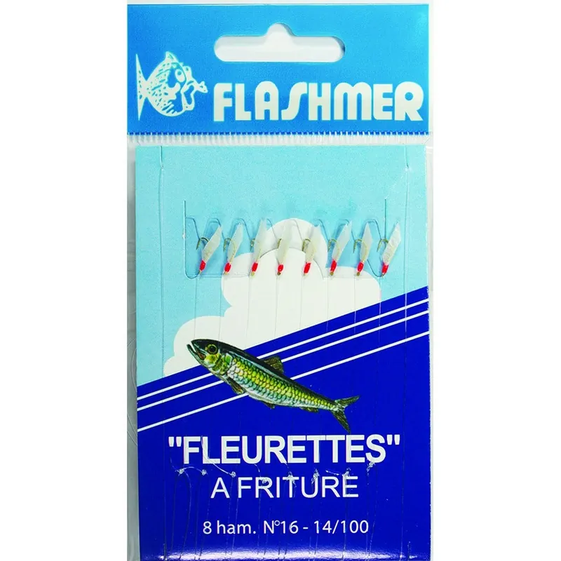 BAS DE LIGNE FLASHMER FLEURETTES À FRITURE N16 Satisfait Ou Remboursé