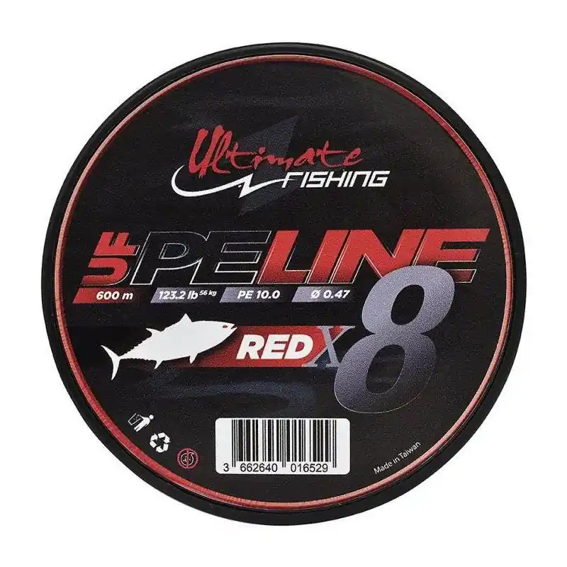 Vente Flash TRESSES UF PE LINE X8 600M RED | ULTIMTE FISHING
