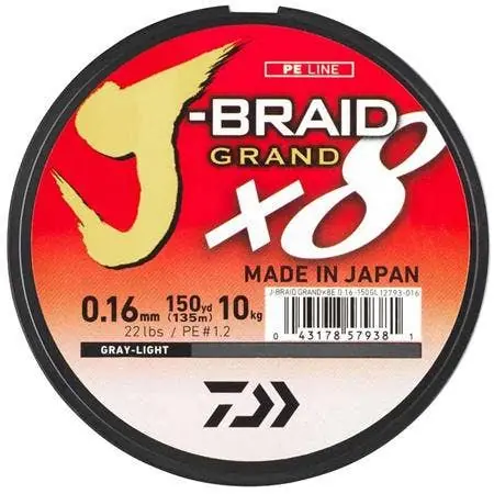 TRESSE DAIWA J-BRAID GRAND X8 135M GRIS Must-Have