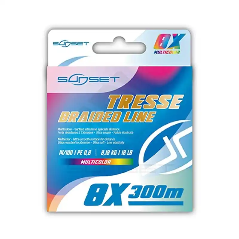 TRESSE RS COMPETITION 8X MULTICOLORE 300M |SUNSET Prix Choc