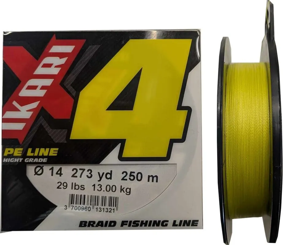 TRESSE IKARI X4 JAUNE 250M | POWERLINE Dernière Chance