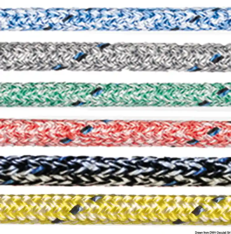 Acheter Direct Bout Marlow Doiblebraid effet marbre bleu 6 mm- Osculati [0642306BL]