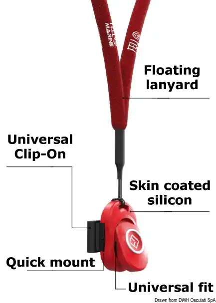 xTAG 1 clip-on + sangle rouge- Osculati [1496931] Promotion Saisonnière