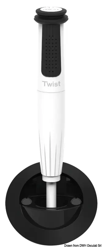 Vente Flash Douche Whale Twist eau froide, droite, noir- Osculati [1529012]