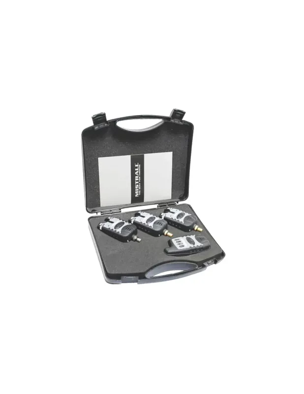 Remise Avertisseurs Electroniques Mistrall Carpfishing 3+1 Offre Pêche avec Valise