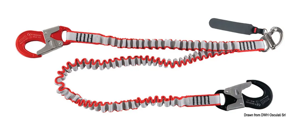 Laisse de sécurité professionnelle 2x crochets plus 1x manille de sécurité Populaire