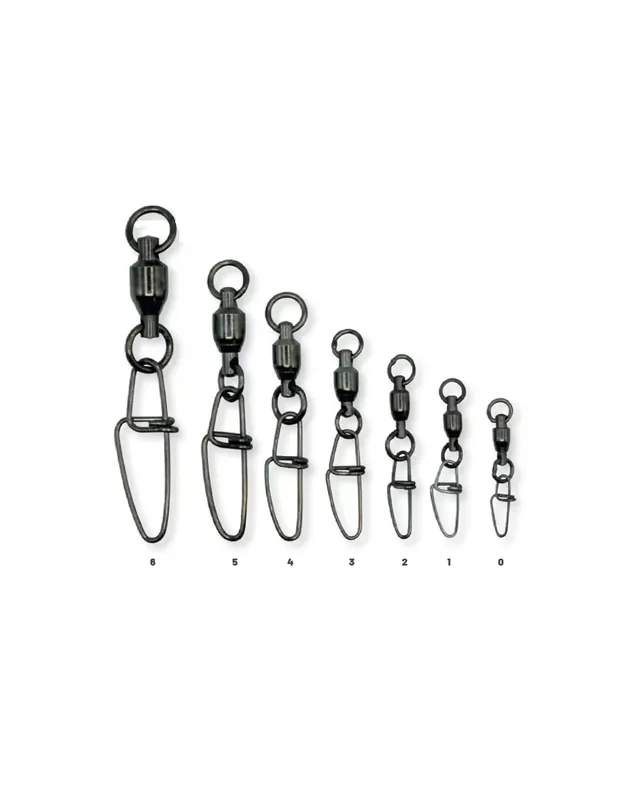 Colmic Ball Bearing + Insurance Snap Emerillons avec roulement et mousqueton robuste Expédié Aujourd’hui