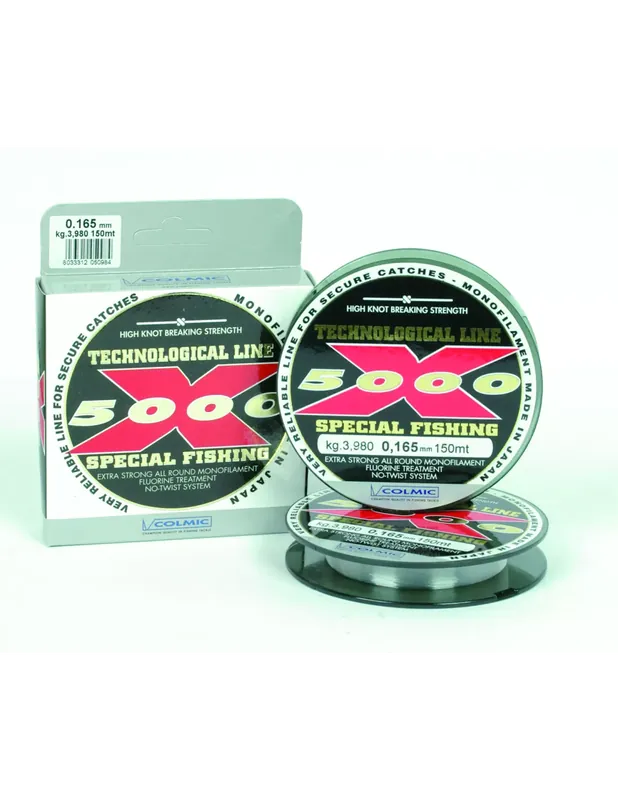 Expédié Aujourd’hui Colmic X500 150 m Monofilament de pêche transparent avec traitement au fluor