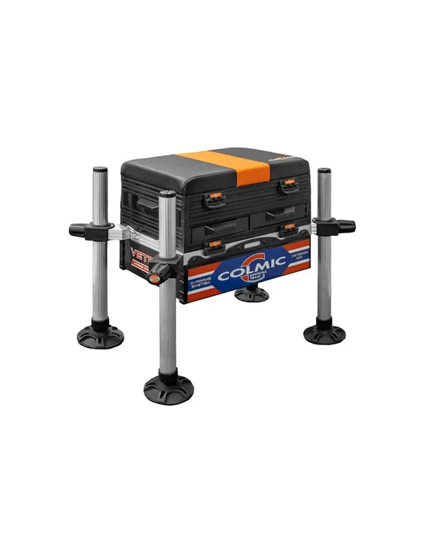 Banc de station de base Colmic Veteran 400 avec pieds de 36 mm + module de tiroir latéral + module de deux tiroirs avant Prix Cassé