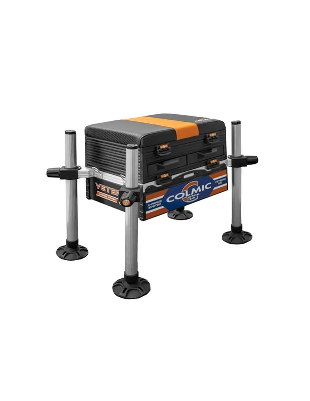 Banc de station de base Colmic Veteran 300 avec pieds de 36 mm + module avec deux tiroirs avant Prix Bas