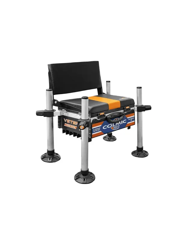 Nouveauté Banc Colmic Veteran 110 Basic Station avec pieds de 36 mm et dossier inclinable