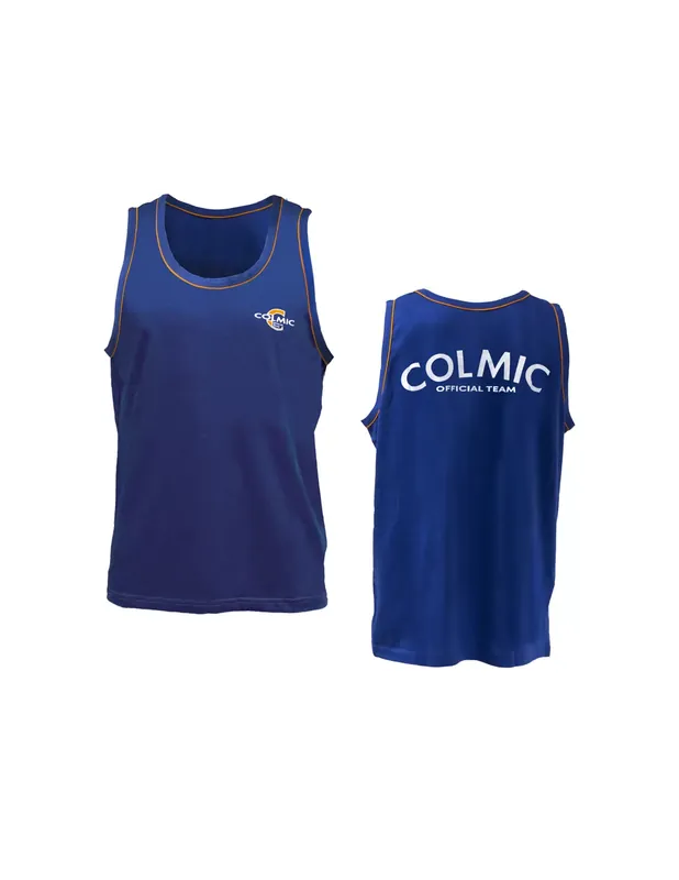 Débardeur Rameur Colmic 100% Coton Bleu Orange Seulement Aujourd’hui