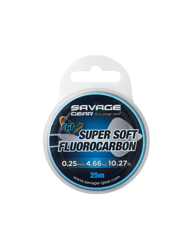 Savage Gear Super Soft Fluorocarbon Spécial Pêche Egi 25 mt Meilleur Choix