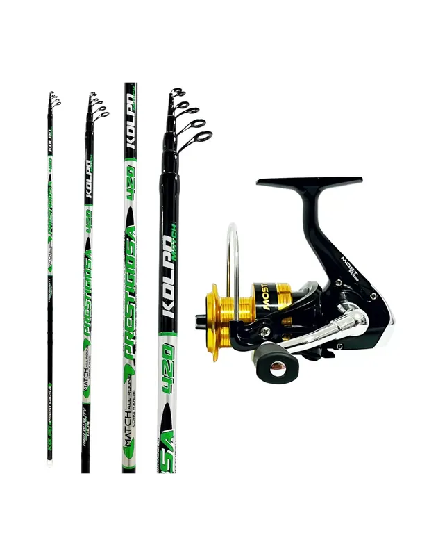 Kit Pêche au Match Kolpo Spécial Bombarde et Canne Anglaise + Moulinet Offre Limitée