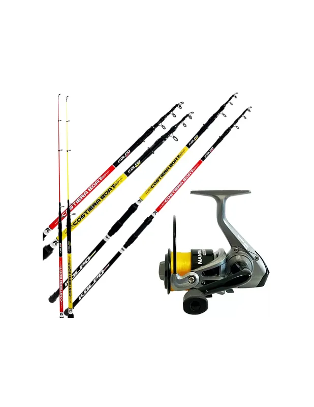 Top Vente Kolpo Kit Bolentino Canne + Moulinet + Fil