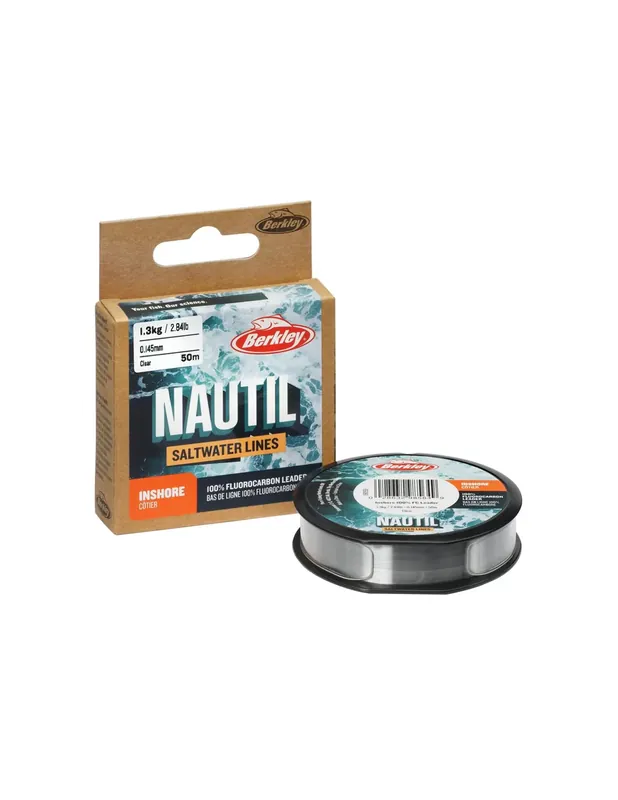 Authentique Berkley Nautil Inshore Fluorocarbon 50 mt Couleur claire