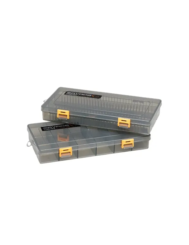 Super Prix Savage Gear Flat Lure Box Smoke Kit 2 pcs 23x11x3.5 cm Boîtes de porte artificielles et petites pièces