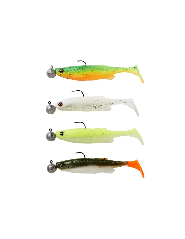 Savage Gear Fat Minnow T-Tail RTF Kit 4 Appâts de poisson Spinning Armé 7.5cm 5 gr Prix Cassé