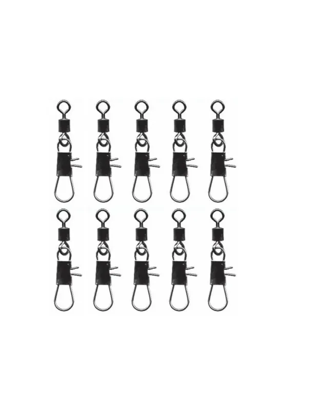 Jusqu’à Épuisement Des Stocks Mistrall Rolling Fishing Swivels avec mousqueton interlock 10 pcs