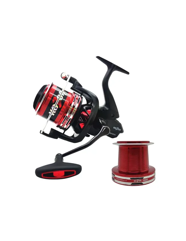 Acheter En Ligne Akami Kozor Moulinet de pêche Surfcasting 8000 Oscillation lente 9 Roulements Rouge