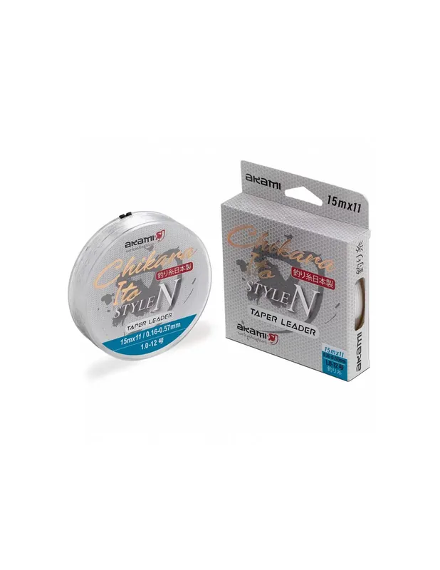 Akami Shock Leader Conique Chikara Ito 15 mt 11 pcs Solde
