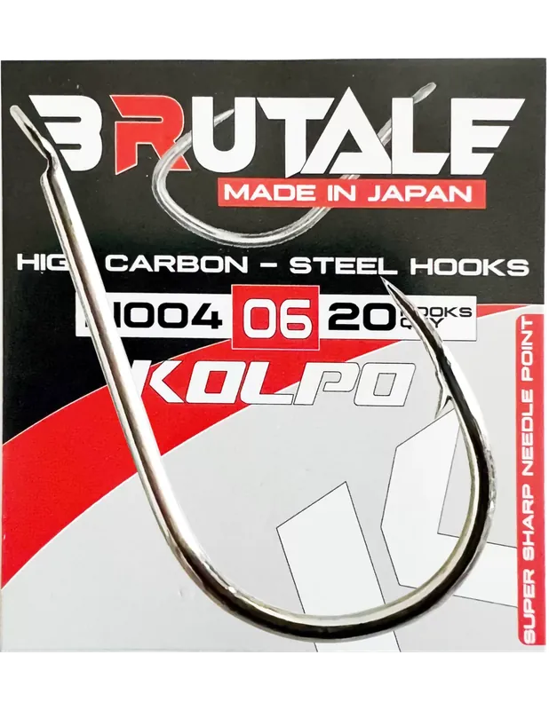 Pas Cher Kolpo Brutale N004 Hameçons de pêche en carbone avec pointe encastrée 20 pcs