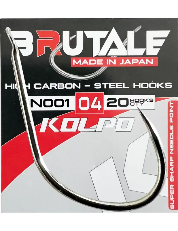 Populaire Kolpo Brutale N-001 Hameçons de pêche en carbone avec pelle à bec d’aigle 20 pcs