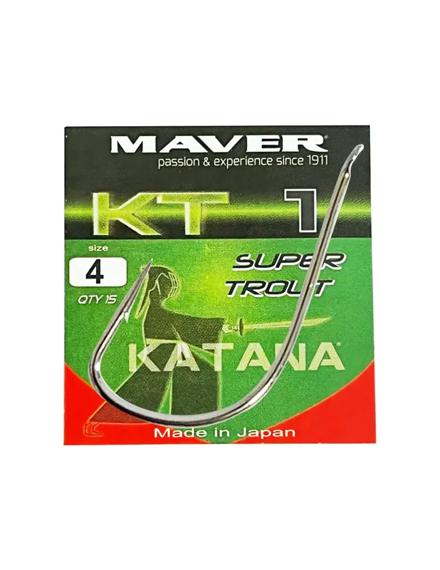 Réduction Maver Hameçons de pêche Katana Super Trout KT1 15 pcs