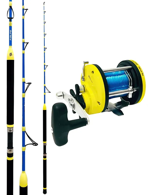 Quantité Limitée Kit de pêche Canne à traîne Bobine acide tournant avec fil