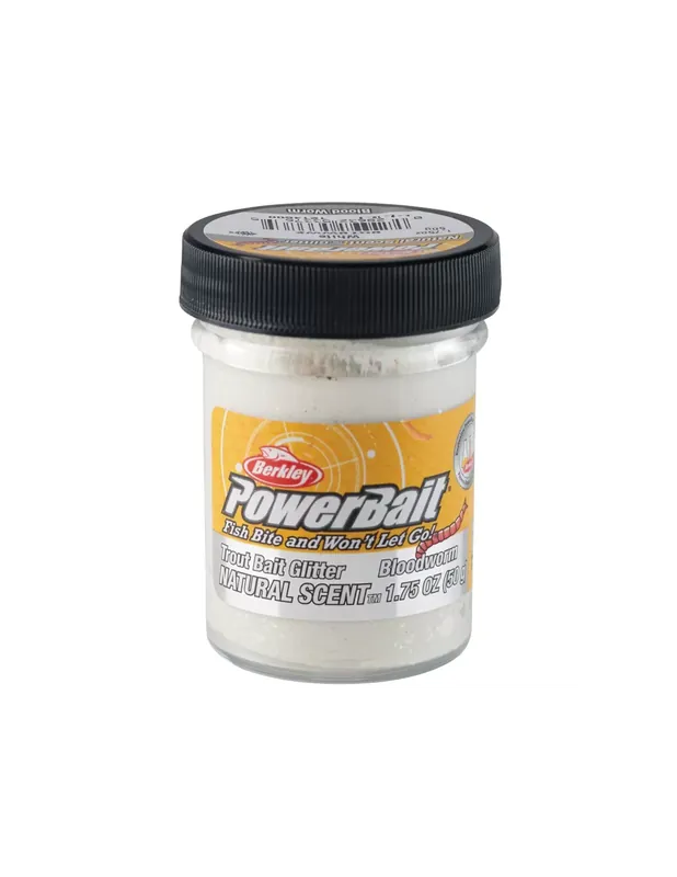 Berkley Powerbait Glitter Trout Bait White Taste Bloodworm Trout Batter Certifié