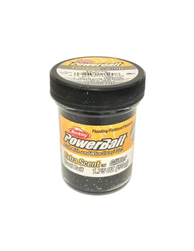 Soldes Berkley Powerbait Glitter Trout Bait Extra Scent Pâtes Trote Noir