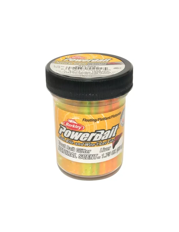 Berkley Powerbait Glitter Trout Bait Goût Foie Rainbow Pasta Dernier Modèle