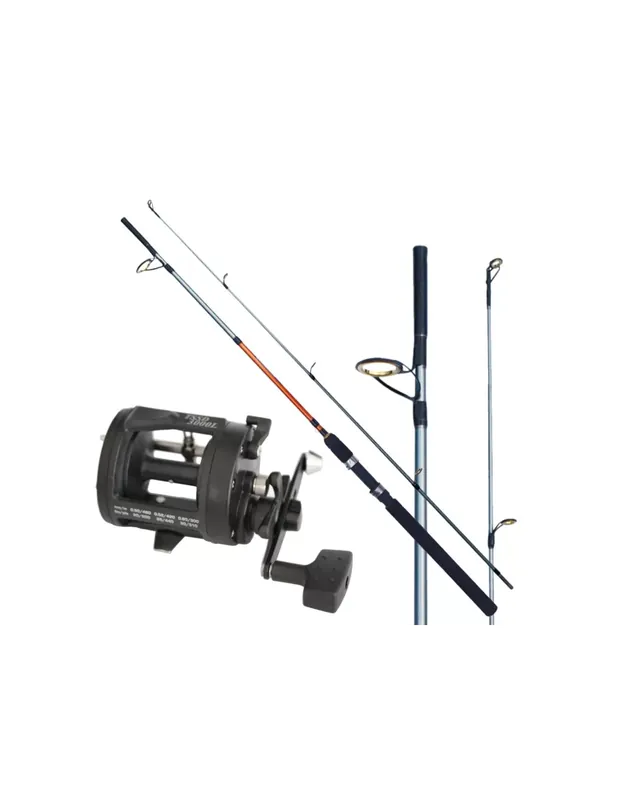 Kit Trolling Coast Barrel Robusta 30 lb Bobine Ccon Star Embrayage 30 lb Expédition Rapide