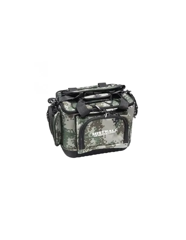 Mistrall Sac Matériel de Pêche Camouflage 48x30x26 cm Satisfait Ou Remboursé