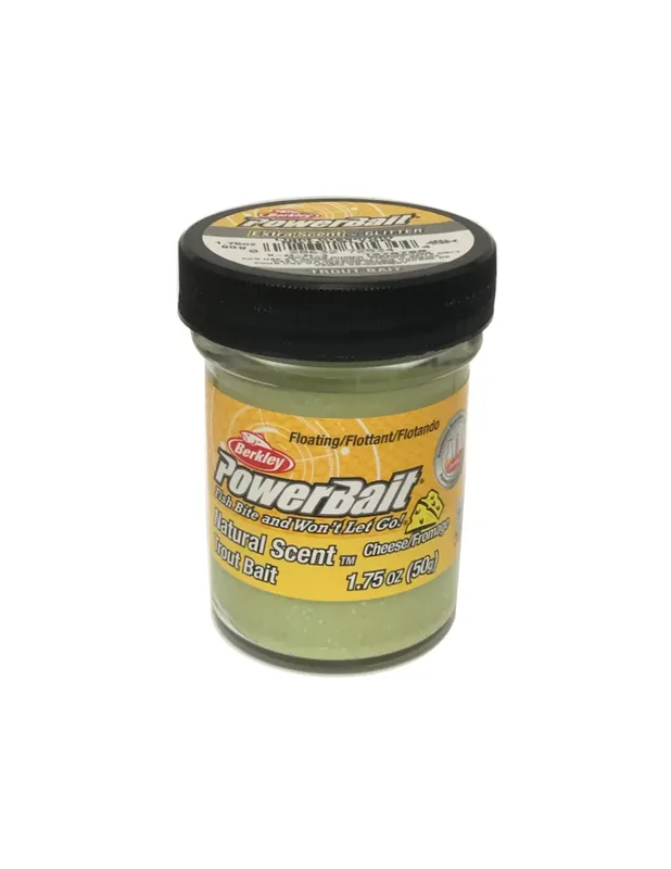Top Vente Berkley Powerbait Glitter Trout Bait Trout Batter Light Green Extra Scent Taste Cheese