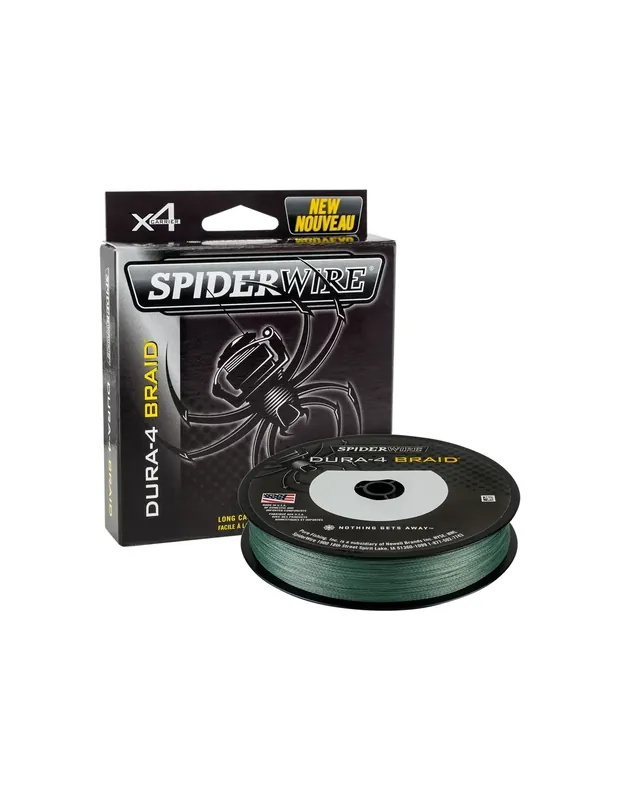 SpiderWire Dura 4 Tressé 4 Filaments Super Soft Moss Vert 150 mt Achat Immédiat