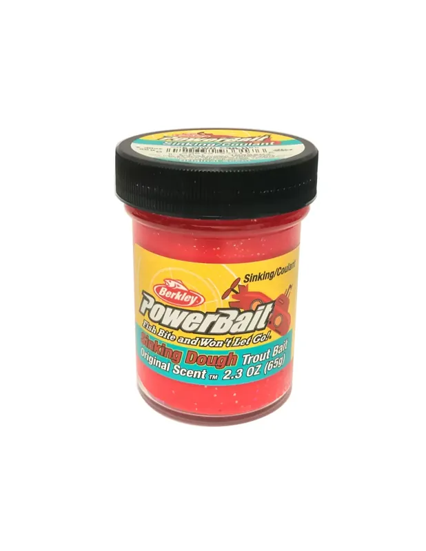 Marque Berkley Powerbait Glitter Trout Bait Salmon Red Batter pour couler la truite à l’anis