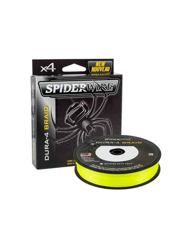 SpiderWire Dura 4 Tressé 4 Filaments Super Soft Fluo Jaune Livraison Gratuite