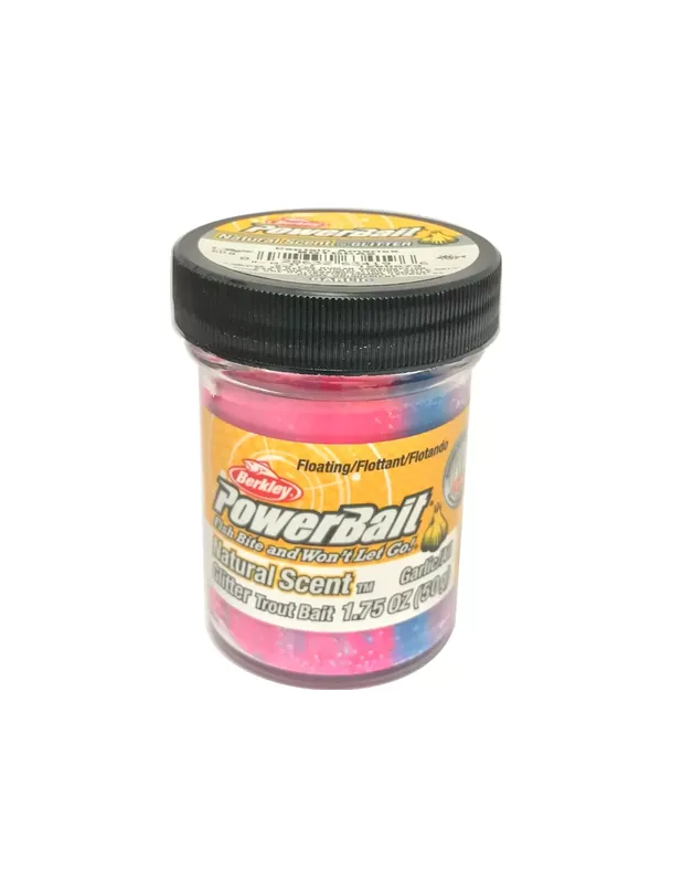 Promotion Berkley Powerbait Glitter Trout Bait Batter pour truite Captain America Taste Garlic