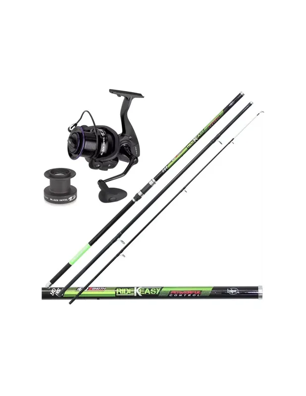 Kit surfcasting complet Reed 4.20 m Reel 8000 Double Reel Pas Cher