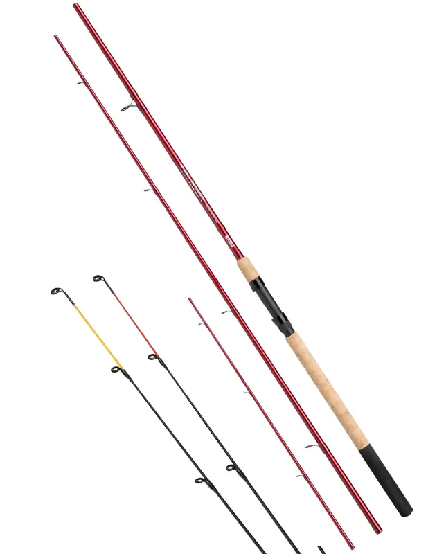 Mitchell Tanager Red Fishing Rod Carbon Feeder 3 Sections Commande En Gros