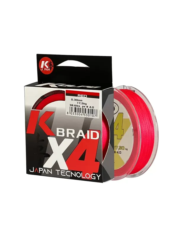 Commander Vite Kolpo Braid Trecciato Red Bobine de 150 mt