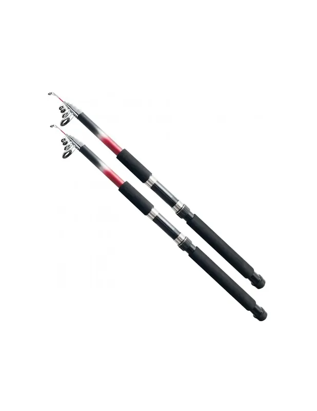 Deux cannes à pêche télescopiques Encombrement réduit 60 cm Voyage spécial Prix Réduit