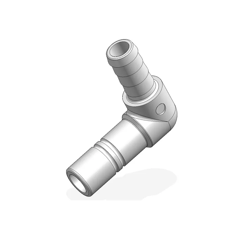 Acheter Direct Anschluss für flexible Schläuche 1/2&Prime; – gerillter Winkelanschluss