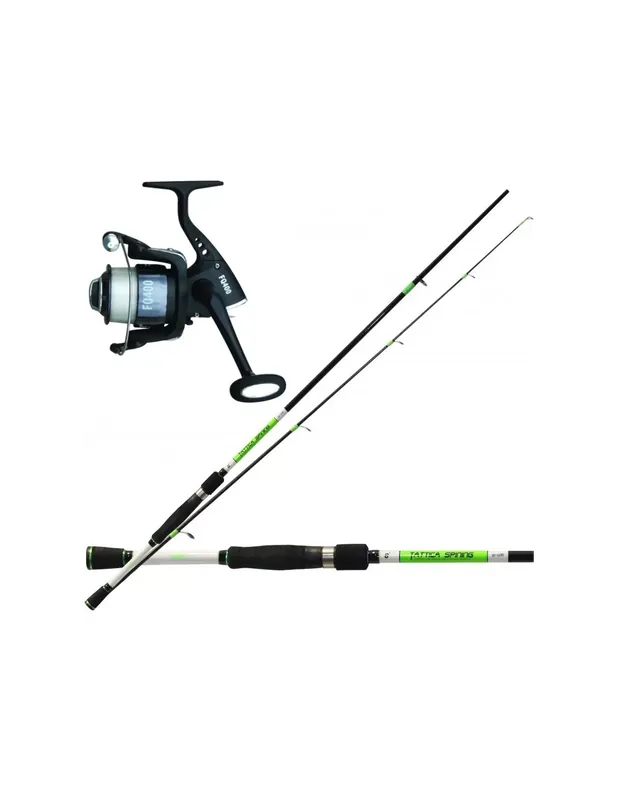Tatler Kit Pêche Spinning avec Canne 2.40 mt Moulin et Fil Haute Qualité